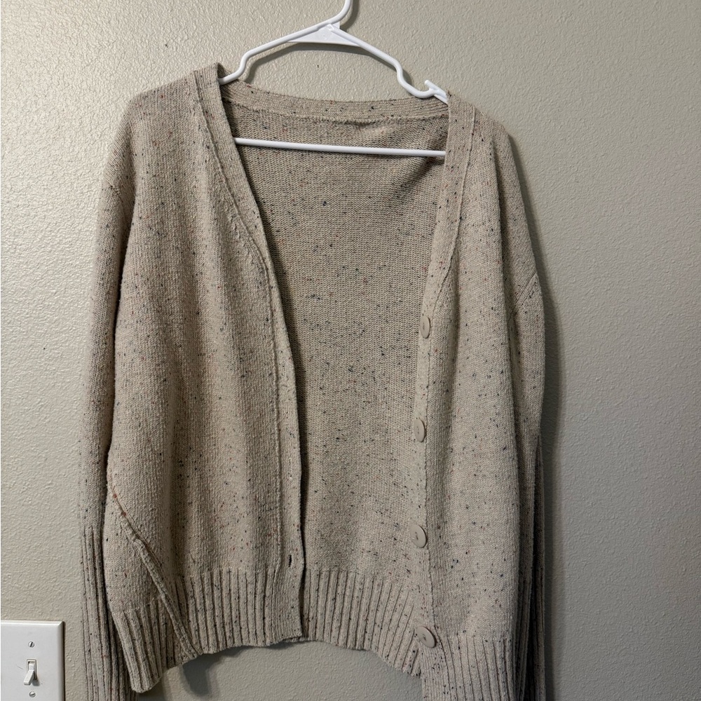 Women's Cream Cardigan Sweater
